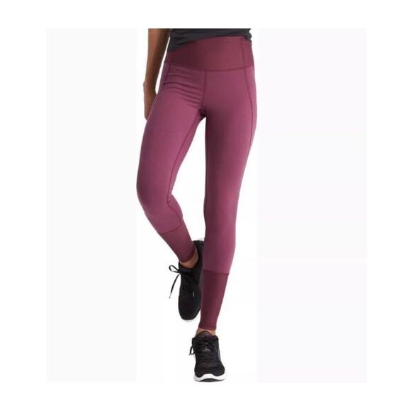 LUCY Activewear To The Barre Legging Ribbed Yoga Leggings Zipper Ankles SZ M - Picture 3 of 12